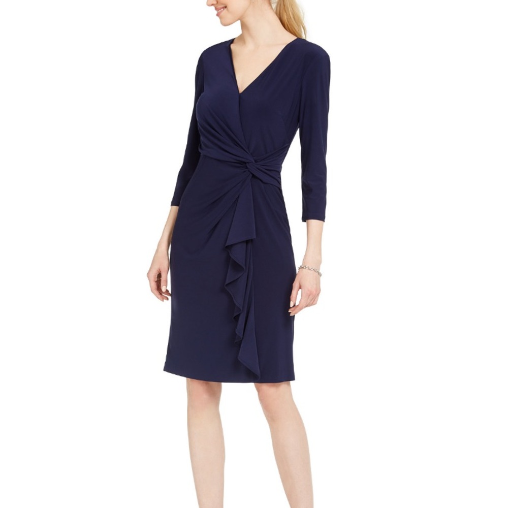 New Jessica Howard blue jersey dress size 14 NWT